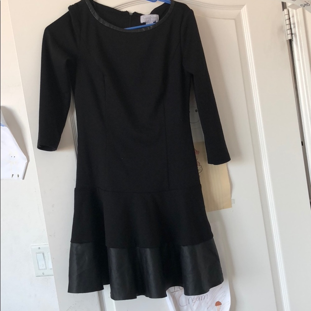 Jessica Simpson Black Leather Dress